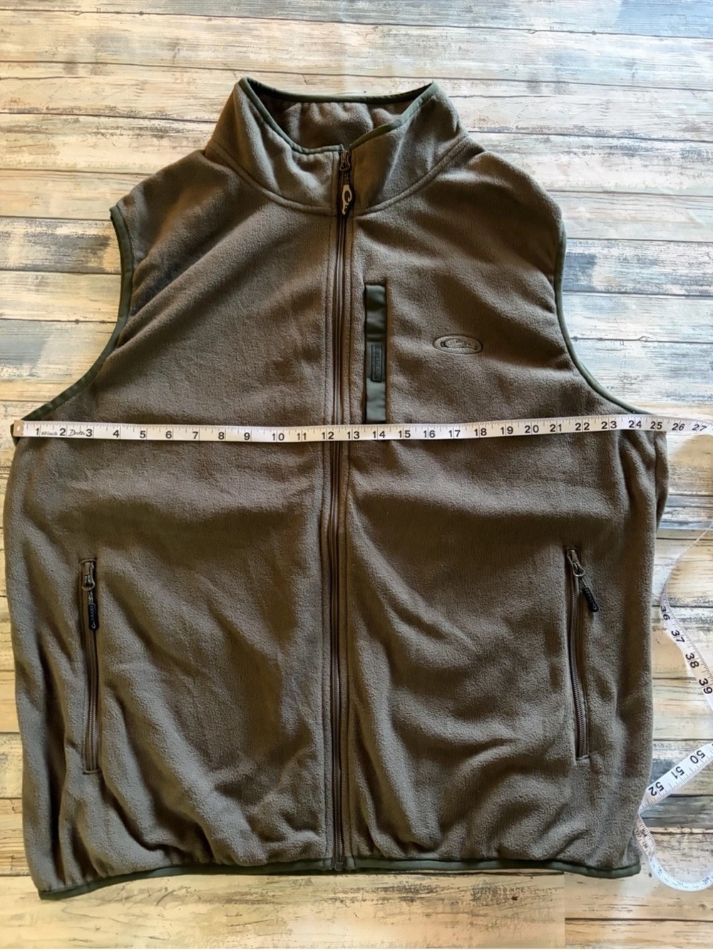 Drake Waterfowl Camp Fleece Vest Olive Green Size XL - Picture 7 of 7